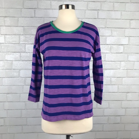 Madewell Tops - ❤️Madewell Purple Striped Long Sleeve Tee C1391